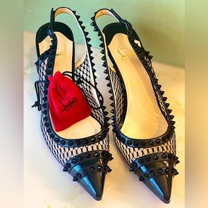 Christian Louboutin Manovera Slingback Kitten Heels in size EU42